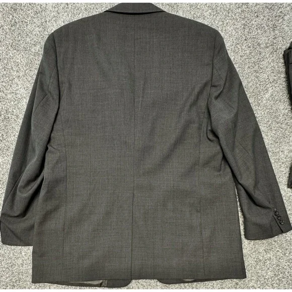 Tommy Hilfiger Suit Mens 48 Long Pants 40x31 Gray Vintage Double Breasted